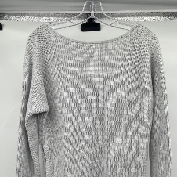 Cabi Womens Tight Knit Pullover Sweater V-Neck Long Sleeve Gray Size Small - Picture 6 of 9